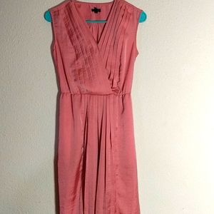Talbots Pleated Dress Pink Pockets Size  2 Petites